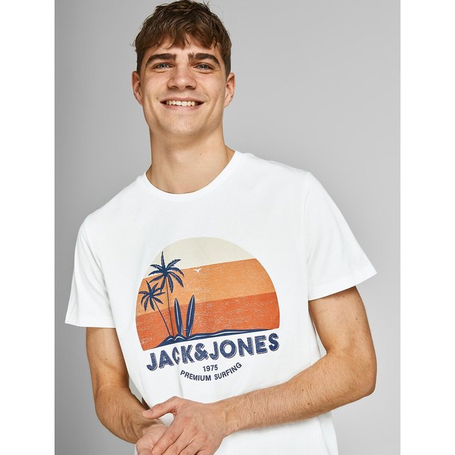 Κοντομάνικο T-shirt με στρογγυλή λαιμόκοψη, Palm