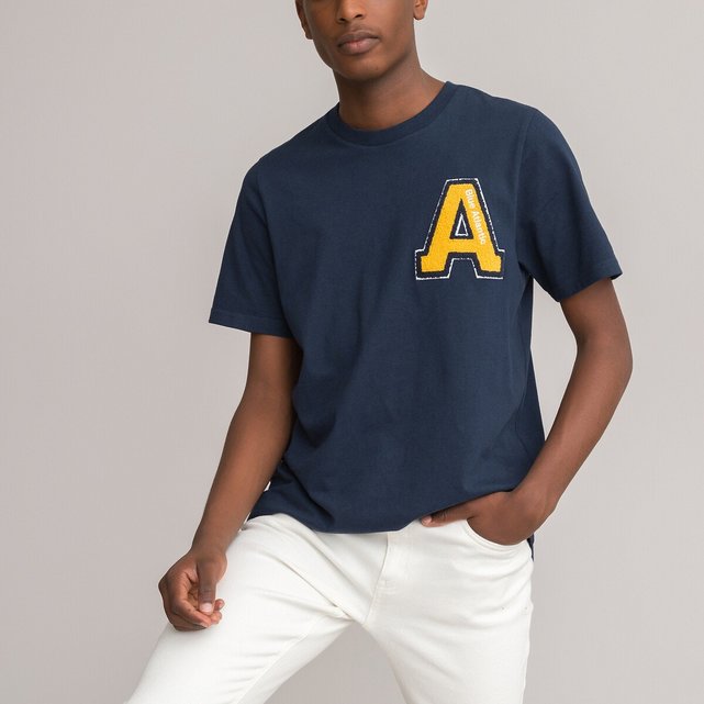 T-shirt με στρογγυλή λαιμόκοψη και στάμπα πίσω, 10-18 ετών