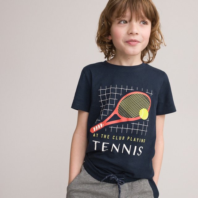 Κοντομάνικο T-shirt με στάμπα, 3-14 ετών