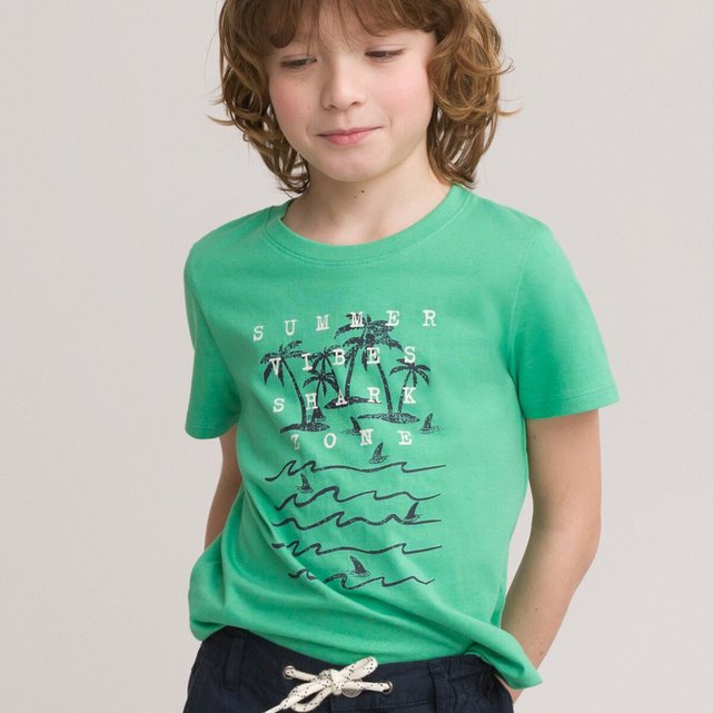 Κοντομάνικο T-shirt με στάμπα, 3-12 ετών