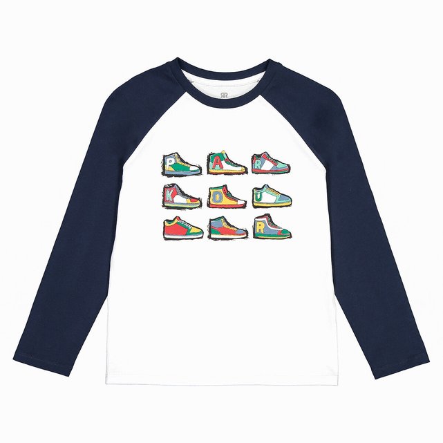 Μακρυμάνικη μπλούζα με στάμπα, 3-12 ετών