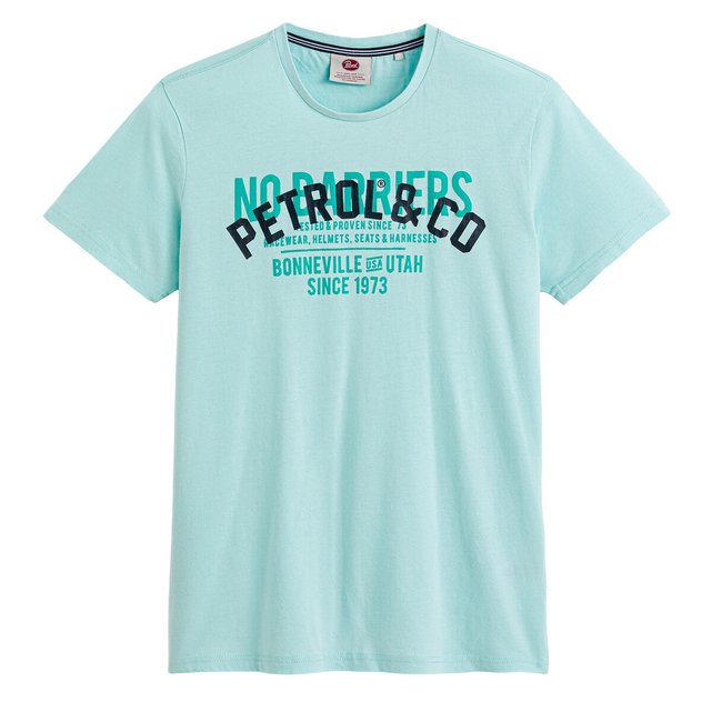 T-shirt με στρογγυλή λαιμόκοψη και λογότυπο, Petrol