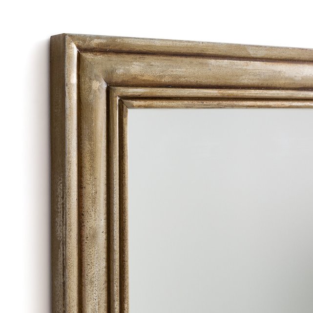 Τετράγωνος καθρέφτης από μασίφ ξύλο μάνγκο 101x101 εκ., Afsan