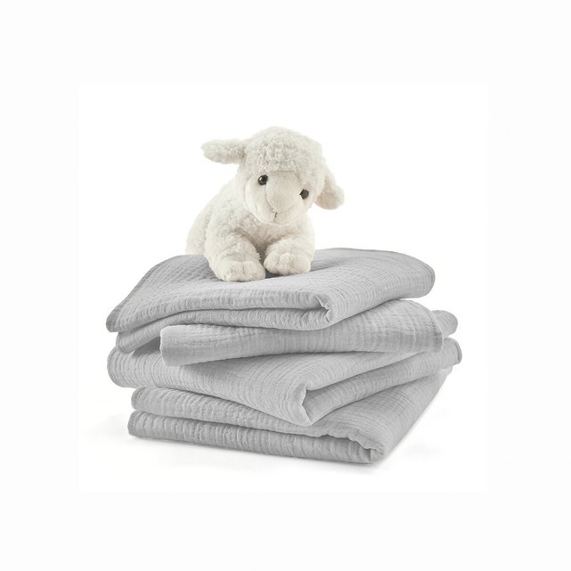 Kumla Set of 4 cotton muslin baby diapers