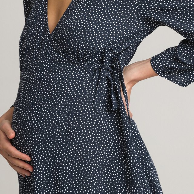 Κοντό φόρεμα εγκυμοσύνης με πουά μοτίβο