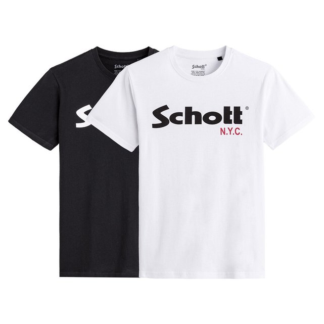 Σετ 2 Τ-shirt με στρογγυλή λαιμόκοψη, Schott