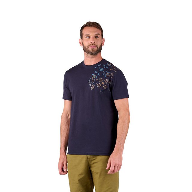 Κοντομάνικo T-shirt με φλοράλ μοτίβο στον ώμο