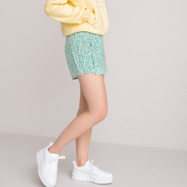 Χυτό σορτς-φούστα με φλοράλ μοτίβο, 10-18 ετών