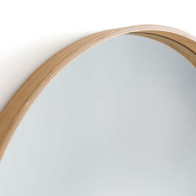 Στρογγυλός καθρέφτης από ξύλο δρυ Δ80 εκ., Alaria