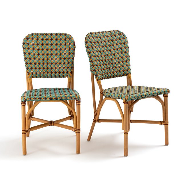 Σετ 2 καρέκλες με πλεκτό σχέδιο, Musette