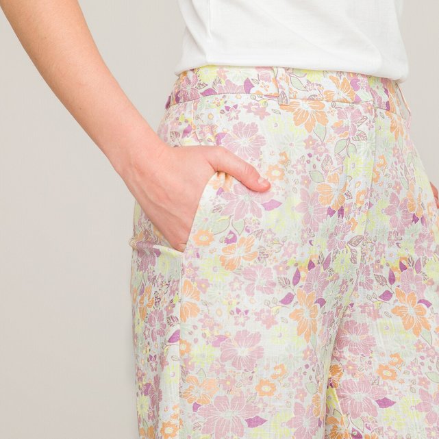 Ίσιο παντελόνι με φλοράλ μοτίβο