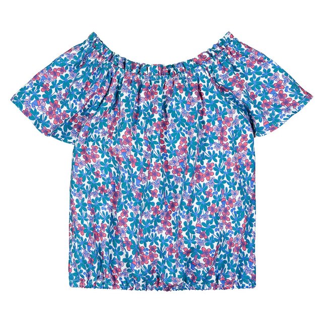 Φλοράλ μπλούζα με κουμπιά, 3-12 ετών