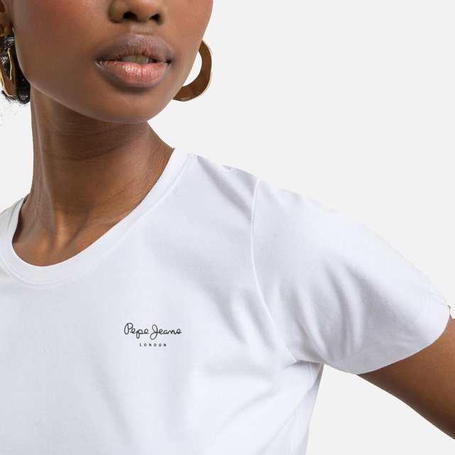 Κοντομάνικο T-shirt με λογότυπο μπροστά