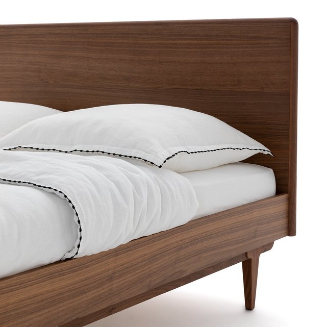 Κρεβάτι vintage από ξύλο καρυδιάς με τάβλες, Dalqui
