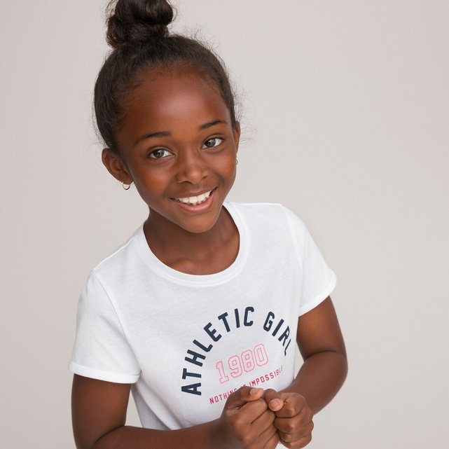 Κοντομάνικο T-shirt με στρογγυλή λαιμόκοψη Athletic Girl, 3-14 ετών