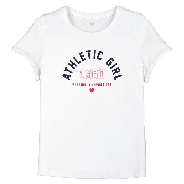 Κοντομάνικο T-shirt με στρογγυλή λαιμόκοψη Athletic Girl, 3-14 ετών