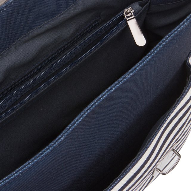 Δίχρωμη σχολική τσάντα-χαρτοφύλακaς με ρίγες