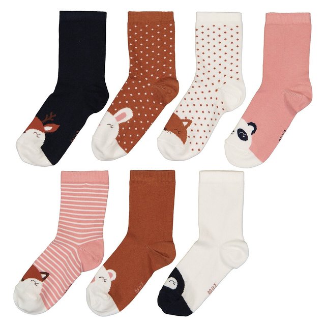 Σετ 7 ζευγάρια κάλτσες με μοτίβο ζώα