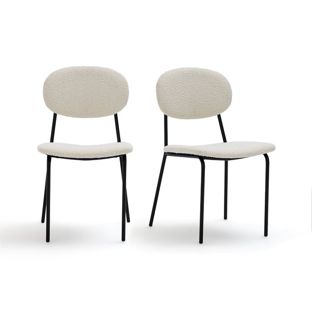 Σετ 2 καρέκλες με μπουκλέ ταπετσαρία, Orga