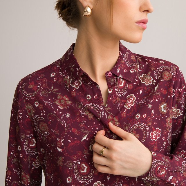 Μακρυμάνικο πουκάμισο με μοτίβο λαχούρια