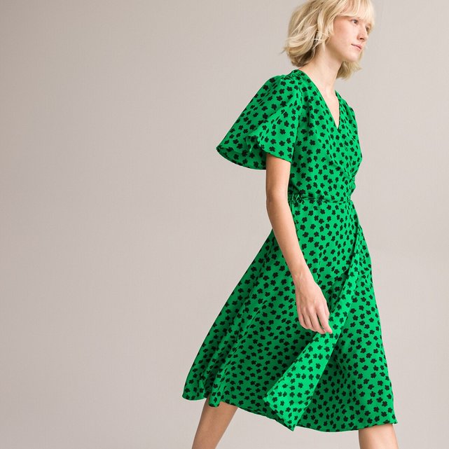 Μακρύ φόρεμα-φάκελος με φλοράλ μοτίβο