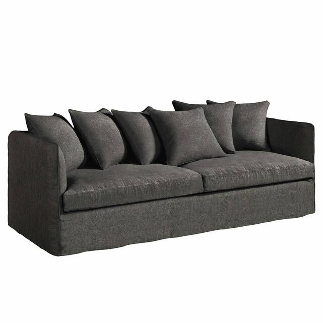 Καναπές από χοντρό λινό ύφασμα stonewashed, Neo Chiquito