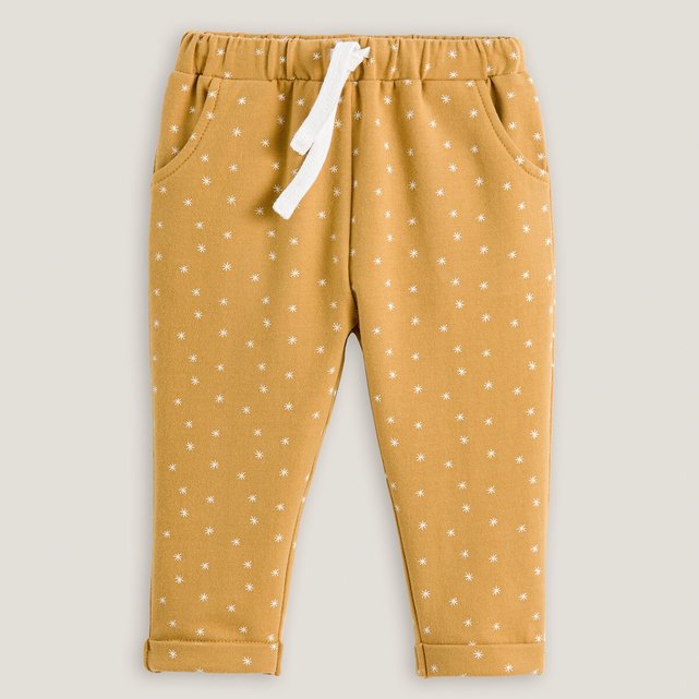Φανελένιο παντελόνι jogpant με μοτίβο αστέρια