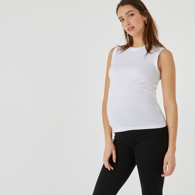 Σετ 2 αμάνικες μπλούζες εγκυμοσύνης από οργανικό βαμβάκι