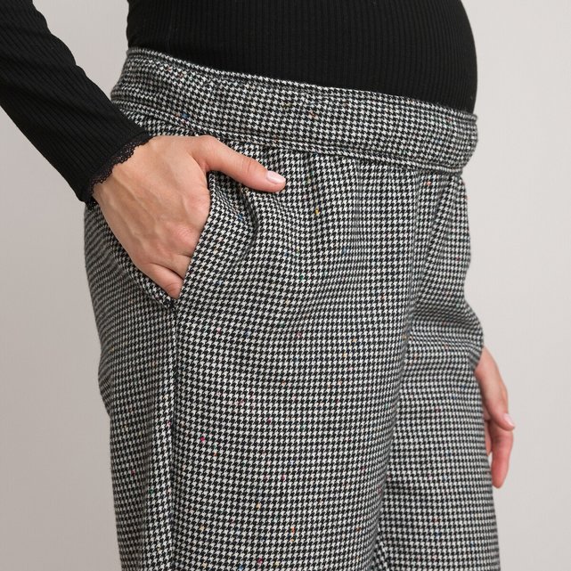 Σιγκαρέτ παντελόνι εγκυμοσύνης με μοτίβο πιε-ντε-πουλ