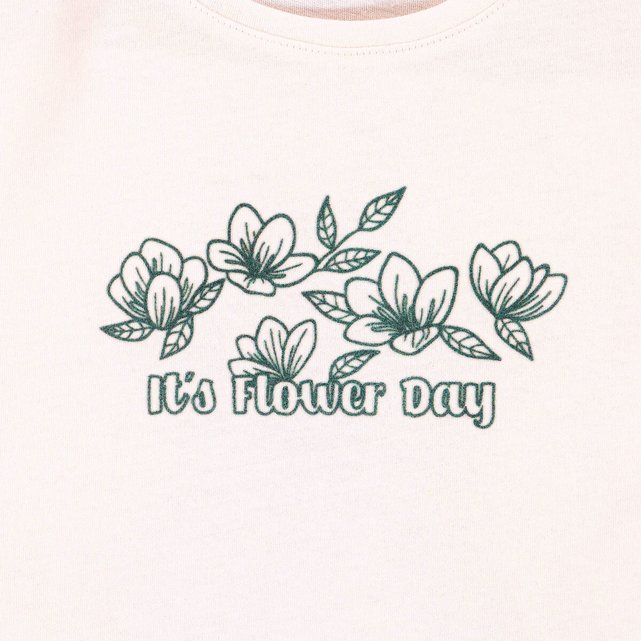Μακρυμάνικη μπλούζα με μοτίβο λουλούδια μπροστά