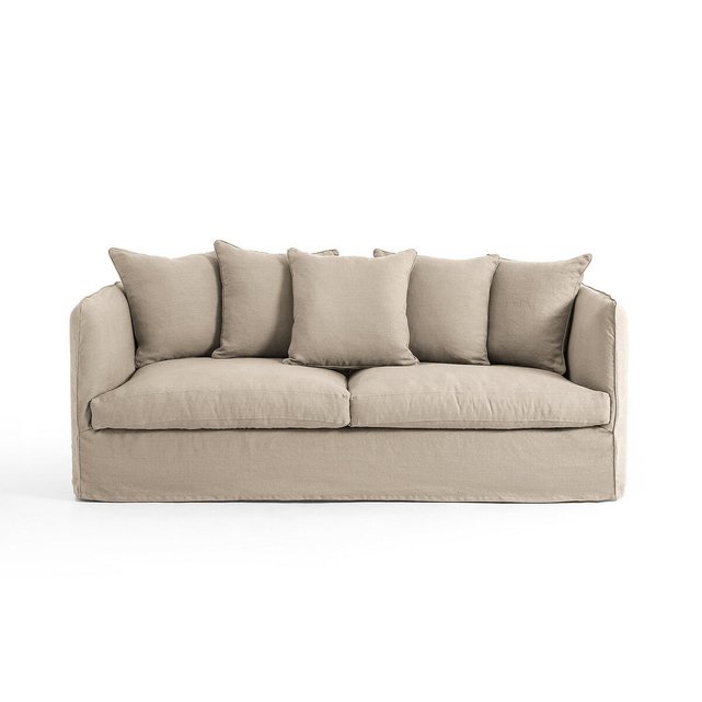 Καναπές-κρεβάτι από γκοφρέ λινό, Néo Chiquito