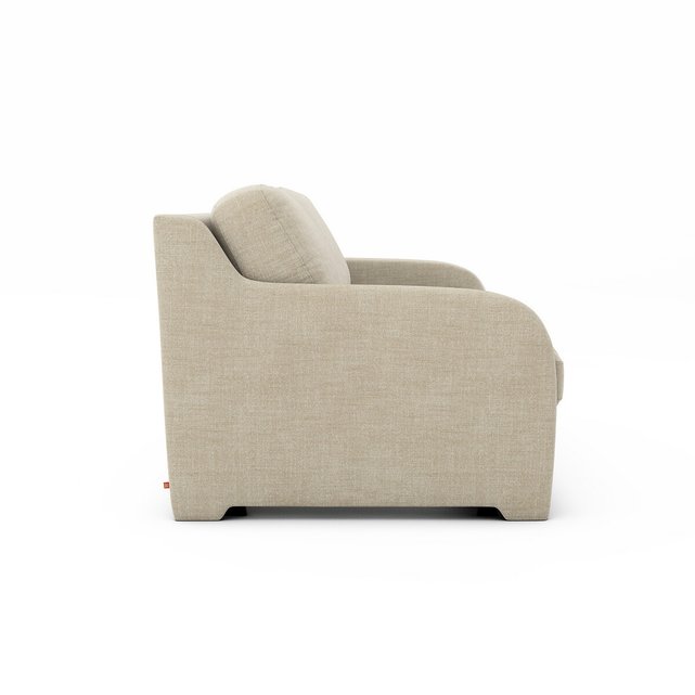 Πτυσσόμενος καναπές με ταπετσαρία από πολυέστερ και λινό με μελανζέ όψη, Volute, σχεδίασης E. Gallina