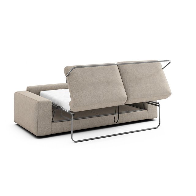 Τριθέσιος πτυσσόμενος καναπές από βισκόζη λινό, Skander