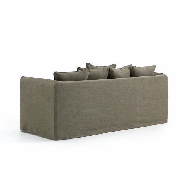 Πτυσσόμενος καναπές από χοντρό λινό ύφασμα stonewashed, Neo Chiquito