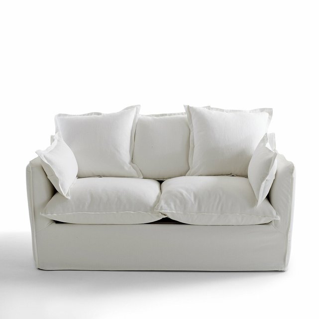 Πτυσσόμενος καναπές-κρεβάτι από βαμβάκι και λινό με τεχνολογία Bultex, Odna