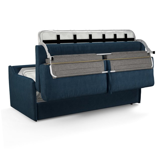 Καναπές-κρεβάτι από βελούδο με λάτεξ στρώμα, Nano