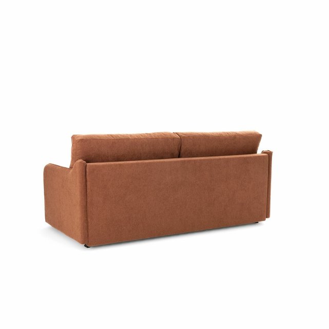 Καναπές-κρεβάτι με ανάγλυφη ταπετσαρία και λάτεξ στρώμα, Nano