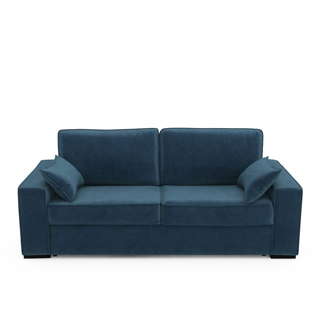 Καναπές-κρεβάτι από βελούδο με στρώμα τεχνολογίας Bultex, Cécilia
