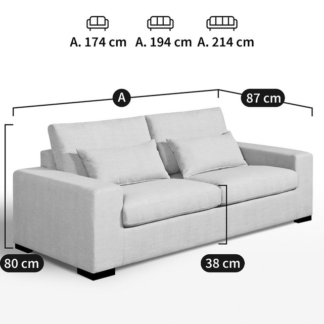 Καναπές-κρεβάτι βαμβάκι λινό με τεχνολογία Bultex, Odessa