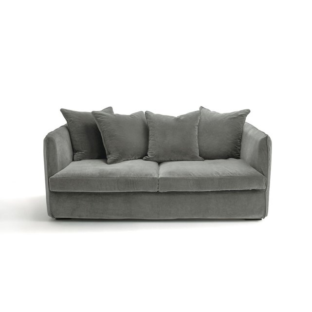 Καναπές-κρεβάτι από βελούδο stonewashed, Néo Chiquito