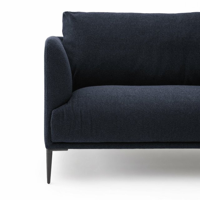 Διθέσιος καναπές με μπουκλέ μελανζέ Oscar, σχεδίασης E. Gallina