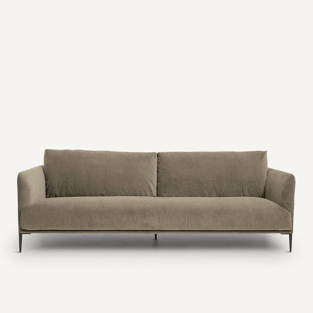 Καναπές από βελούδο stonewashed Oscar, σχεδίασης E. Gallina