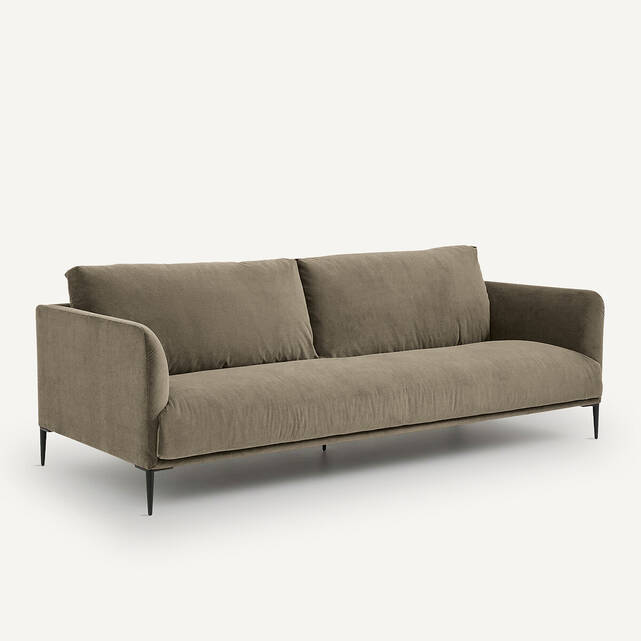 Καναπές από βελούδο stonewashed Oscar, σχεδίασης E. Gallina