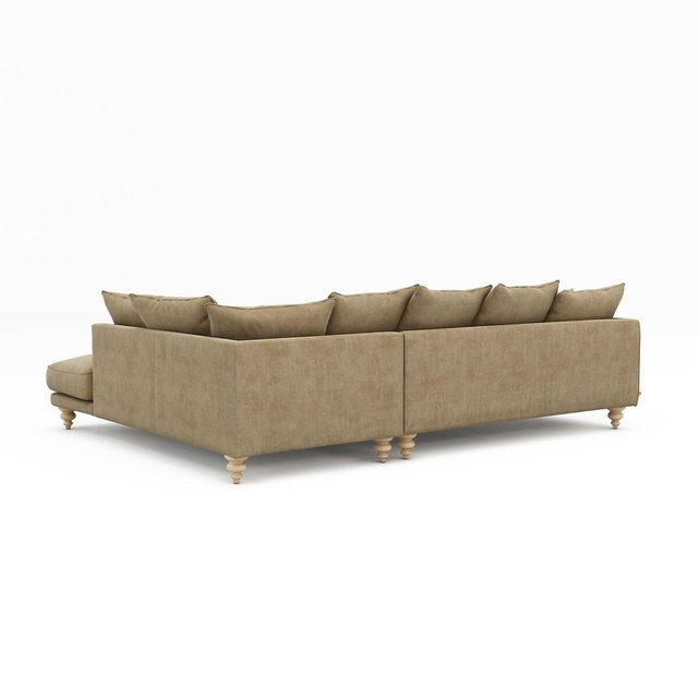 Γωνιακός καναπές από βελούδο stonewashed, Lazare
