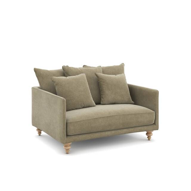 Καναπές 2 θέσεων από βελούδο stonewashed, Lazare