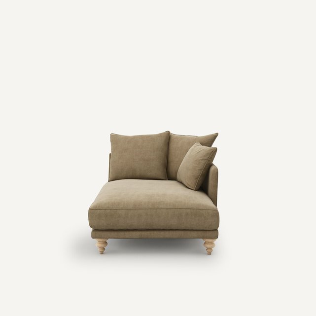 Ανάκλιντρο από βελούδο stonewashed, Lazare