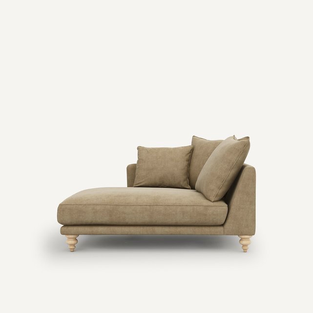 Ανάκλιντρο από βελούδο stonewashed, Lazare