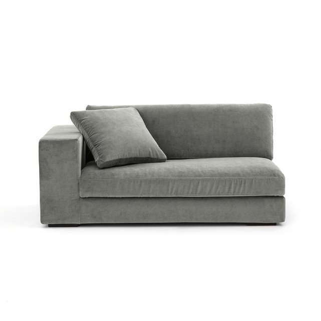 Μισός καναπές από βελούδο stonewashed, Horus