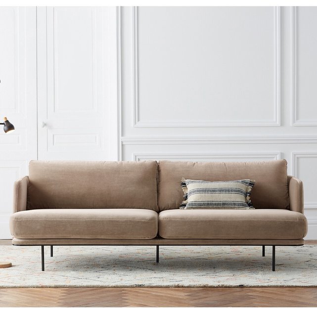 Καναπές με βελούδινη ταπετσαρία Antoine, σχεδίασης E. Gallina