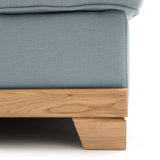 Γωνιακός καναπές-κρεβάτι από βαμβάκι λινό τεχνολογίας Bultex, Ajis